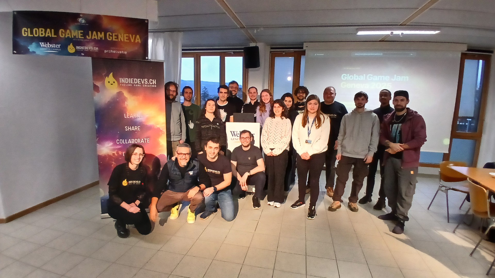 Photo de groupe Global Game Jam Geneva 2025
