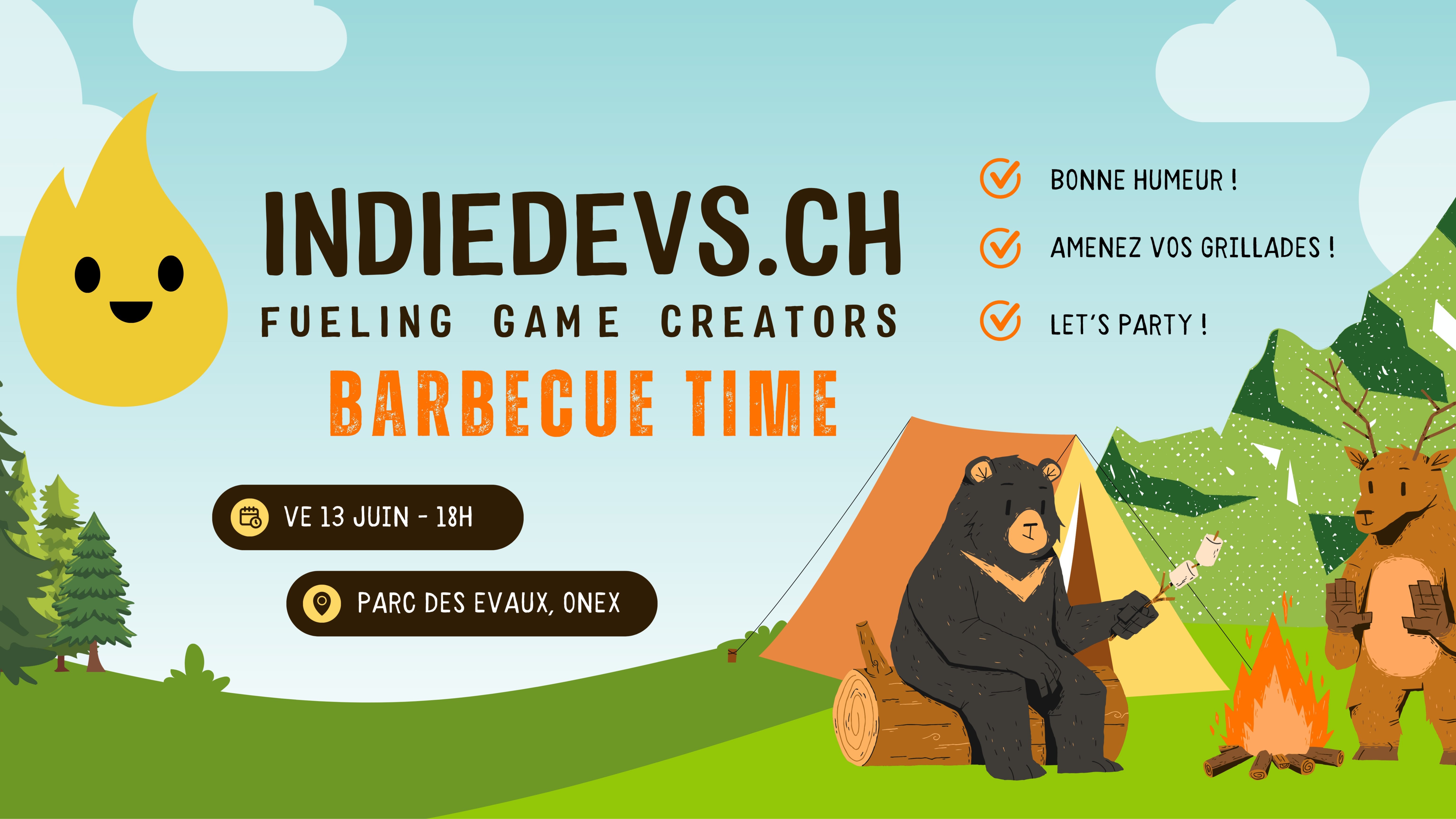 70e IndieDevs Geneva Meetup : BBQ !